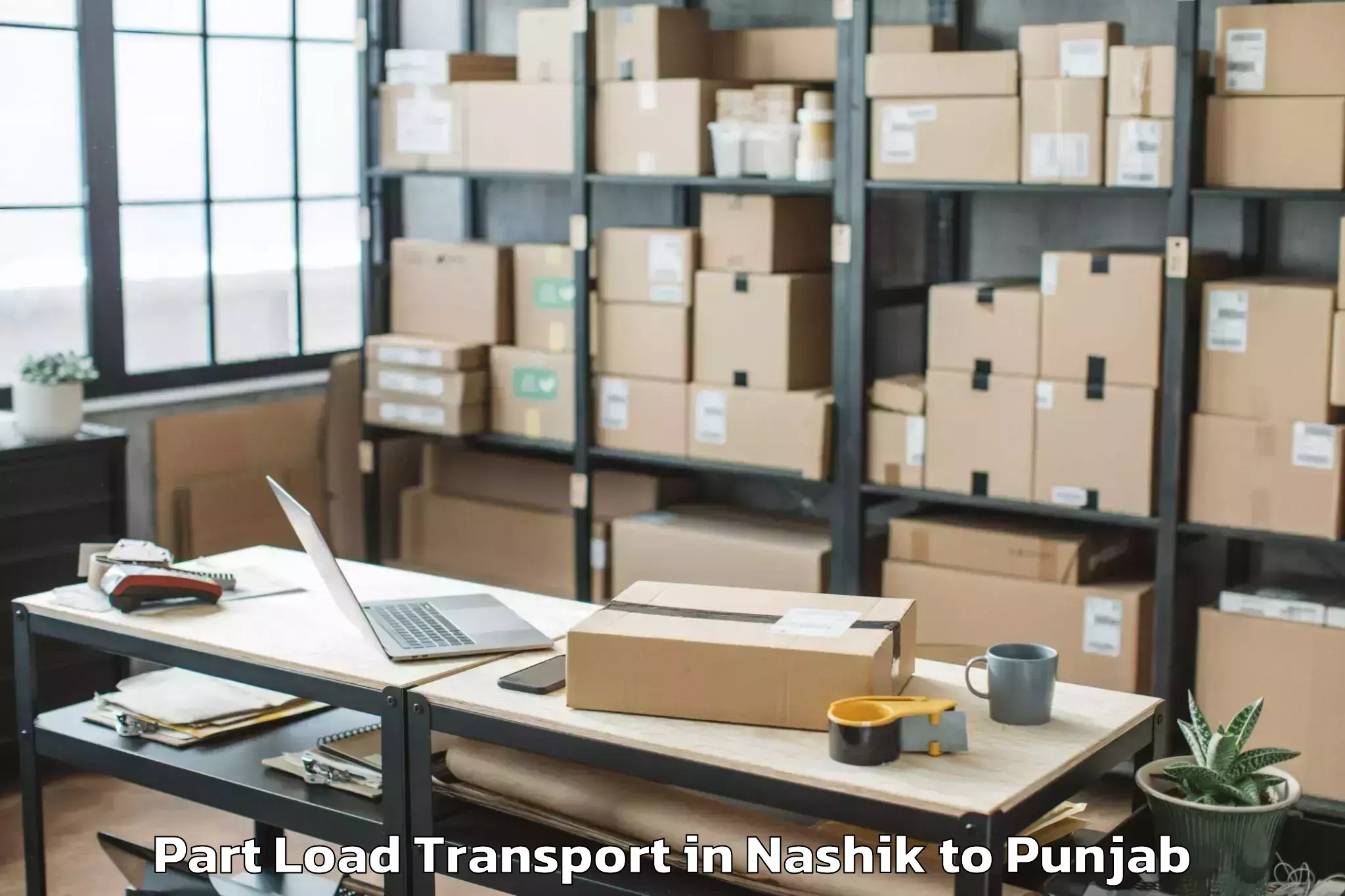 Reliable Nashik to Sardulgarh Part Load Transport